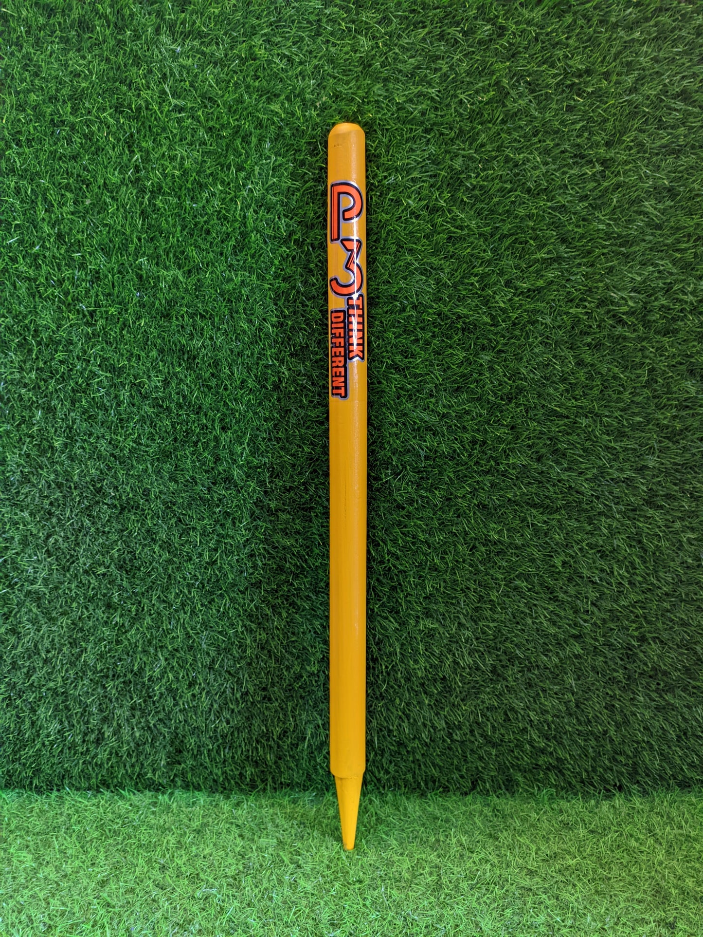P3 Wooden Cricket Stumps Yellow Set of 3