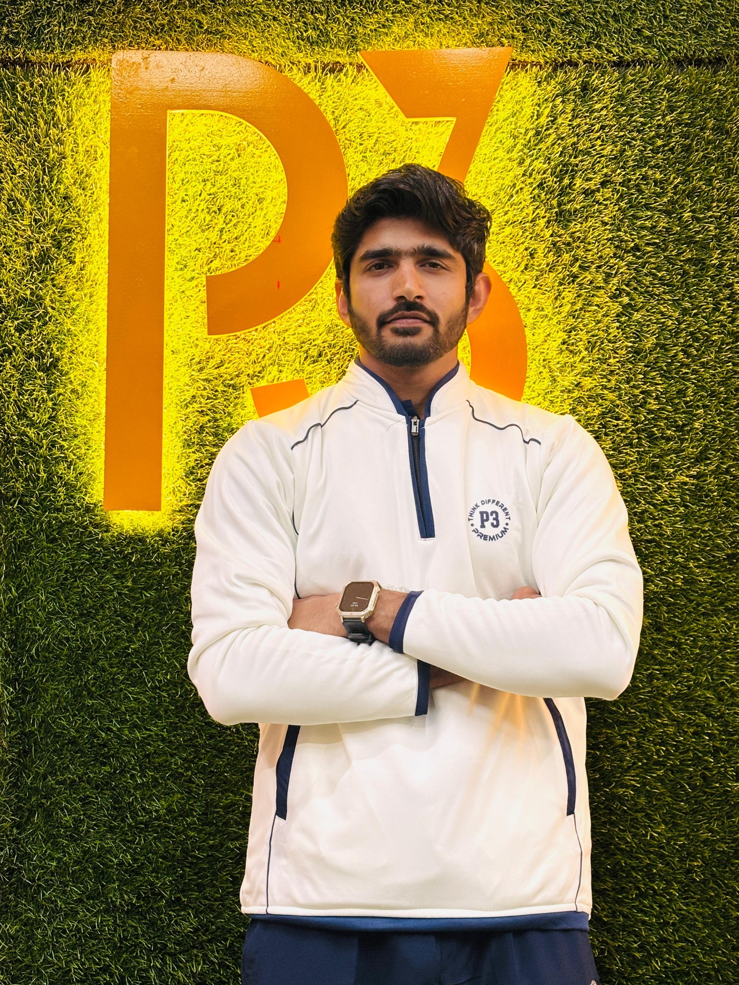 P3 Cricket Sweater White Chain Pocket