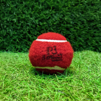 P3 Cricket Tennis Ball Box Red Hard