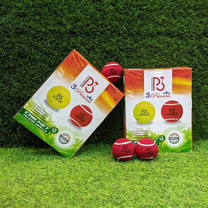 P3 Cricket Tennis Ball Box Red Hard