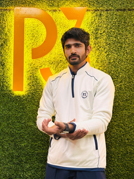 P3 Cricket Sweater White Chain Pocket