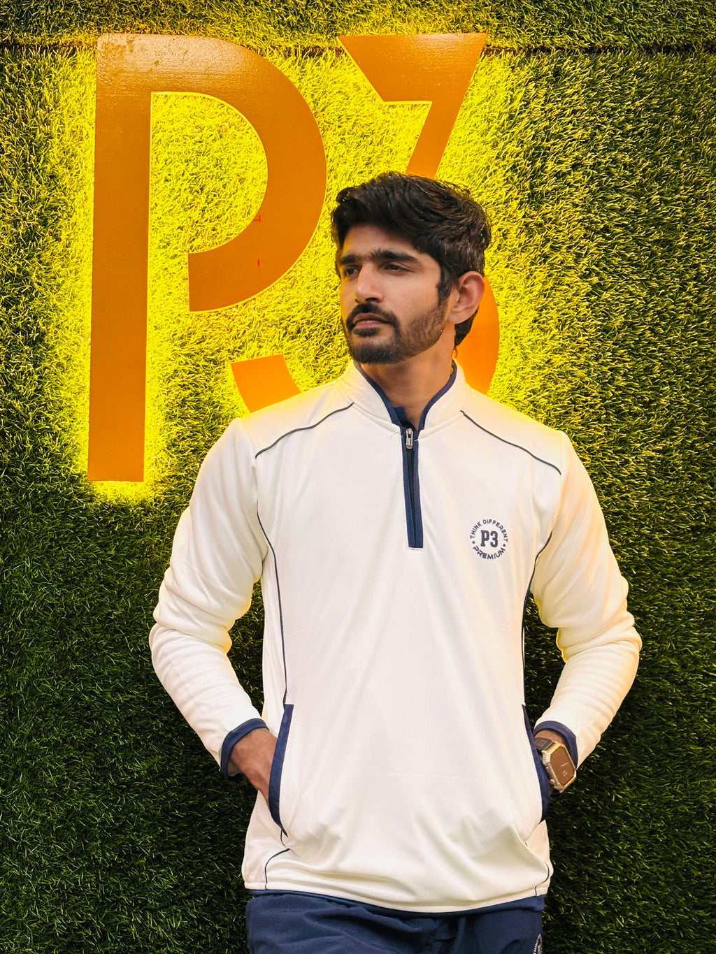 P3 Cricket Sweater White  FULL